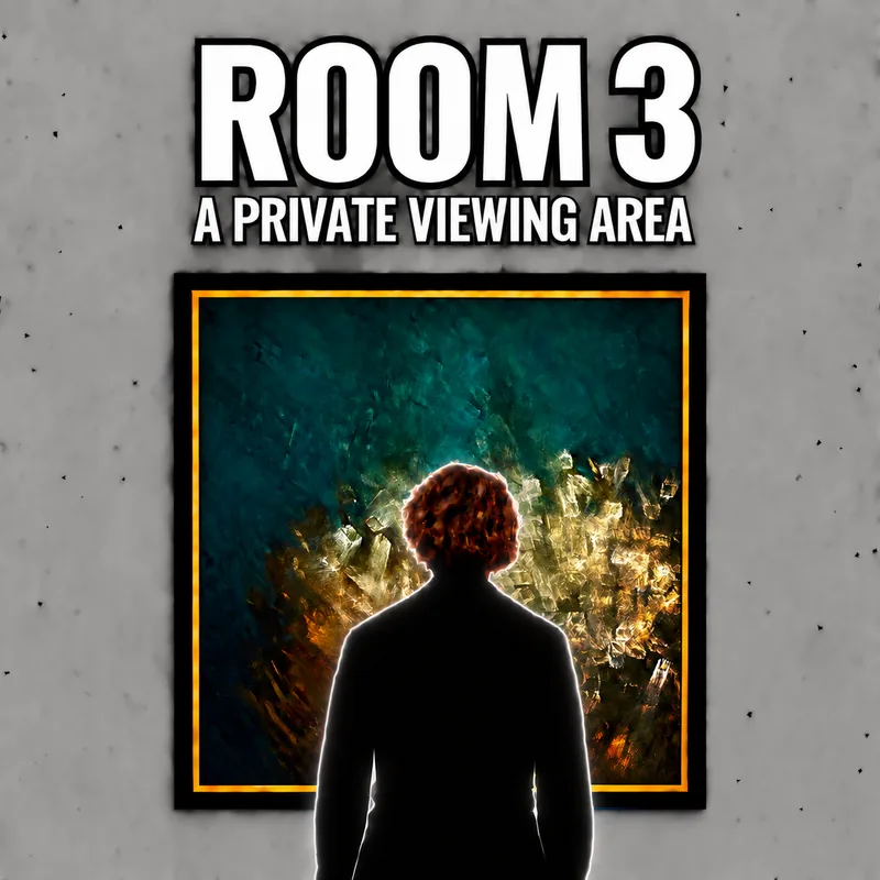 Viewing Room Three — a hung room awaiting its visitor